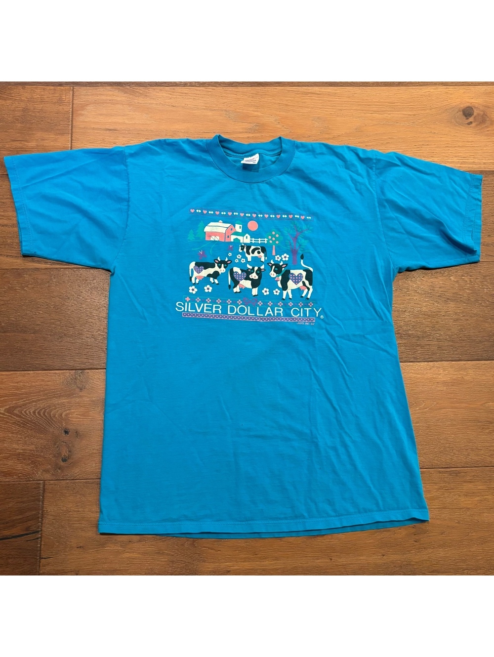 VINTAGE 90s Silver Dollar City Souvenir Cow T-Shirt, XL